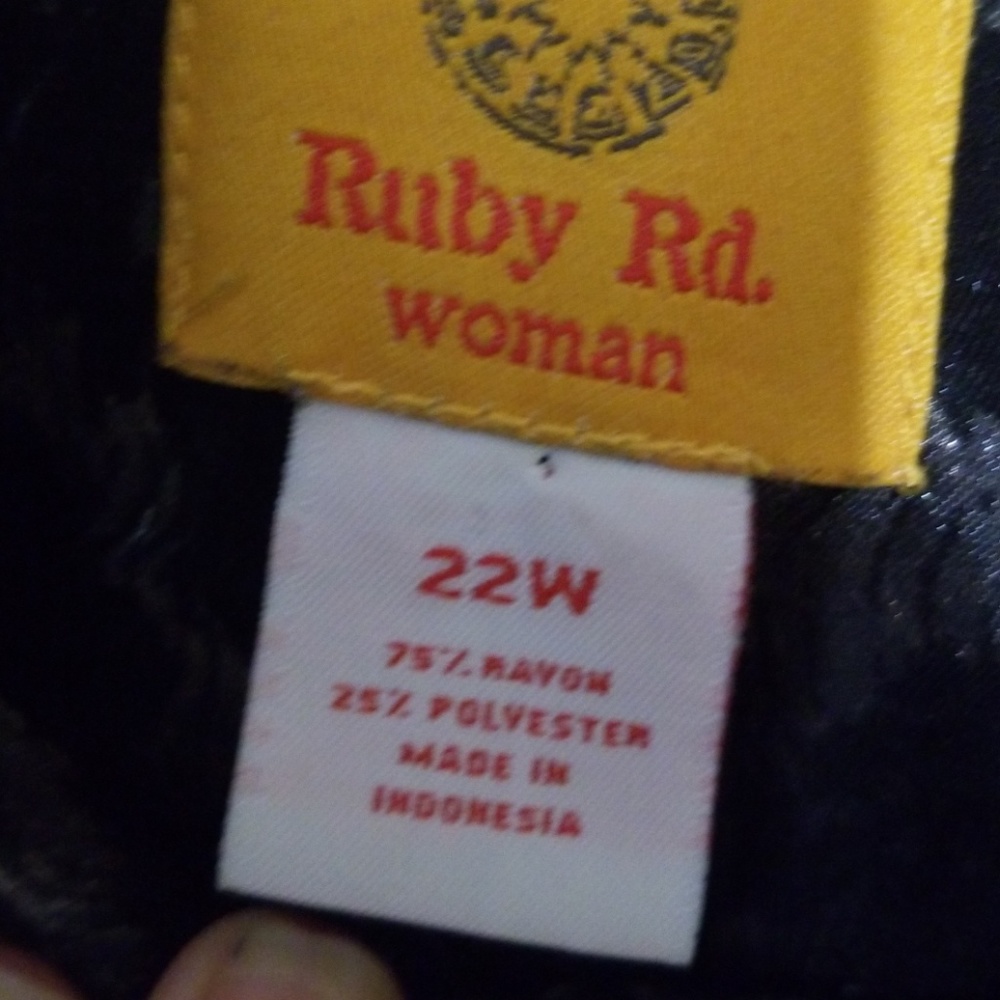 22W Ruby Rd Long Sleeve Top Blouse Plus Size - Picture 4 of 4